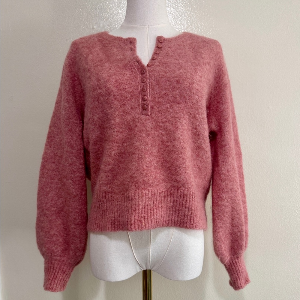 Sezane Rose V-Neck Sweater